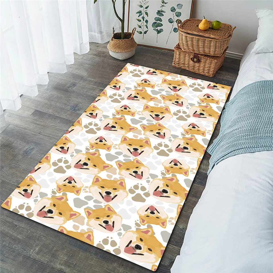 

Funny Dog Area Rug Cute Shiba Inu 3D All Over Printed Rugs Mat Rugs Anti-slip Carpet Home Decoration