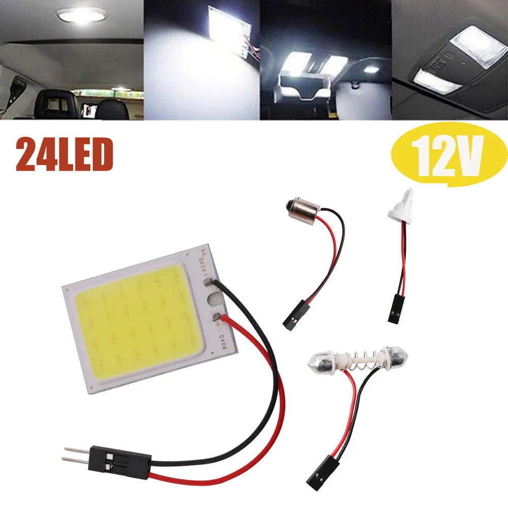 1pcs 6000K White COB LED Light Panel For Dome / Car Interior Ceiling 16/24/36/48LED For T10+BA9S+ Dome Light Adapter Socket
1pcs 6000K White COB LED Light Panel For Dome / Car Interior Ceiling 16/24/36/48LED For T10+BA9S+ Dome Light Adapter Socket