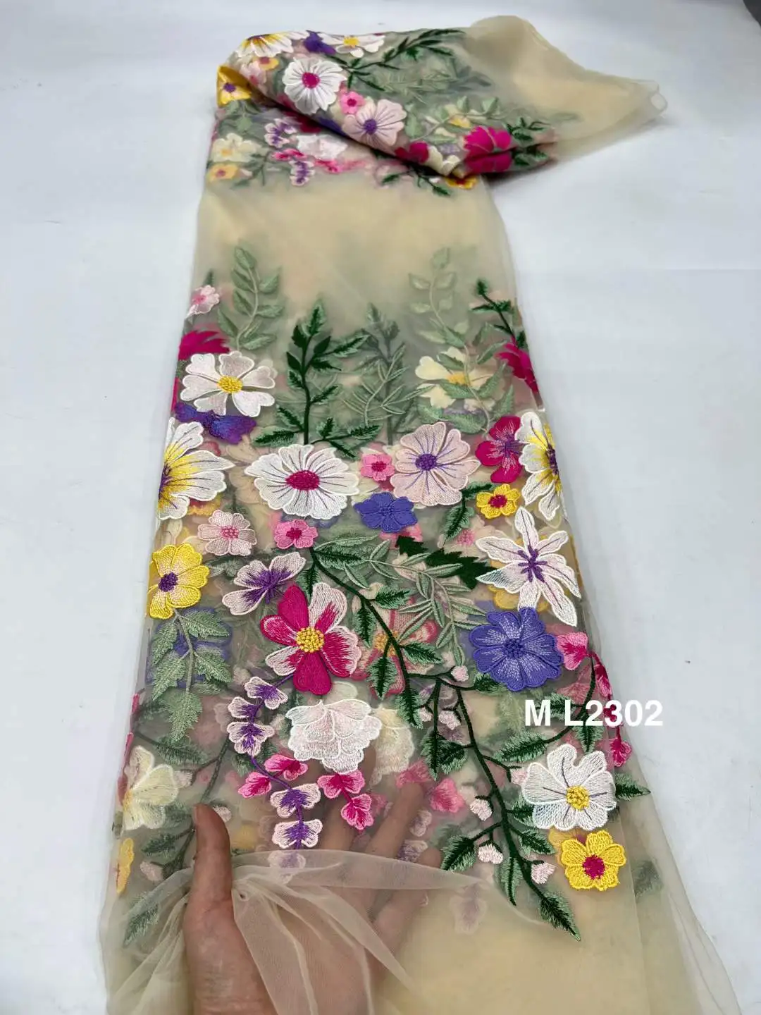 Popular Mulit color Thread 3D Embroidered French Tulle Net /African Embroidery Lace For Evening Dresses Weddings Party 
Popular Mulit color Thread 3D Embroidered French Tulle Net /African Embroidery Lace For Evening Dresses Weddings Party