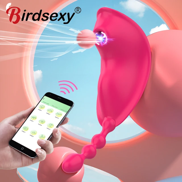 Vibromasseur à succion papillon pour femme, jouet sexuel avec application Bluetooth, télécommande, stimulateur de vagin et de Clitoris, godemiché vibrant 1