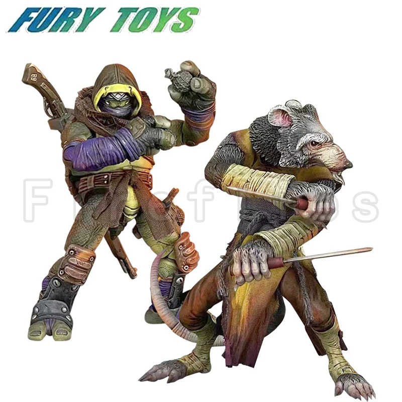 

5inches Fury Toys Action Figure Samurai Turtles Wave 2 Autumn Master Parts Anime Movie Model For Gift Free Shipping