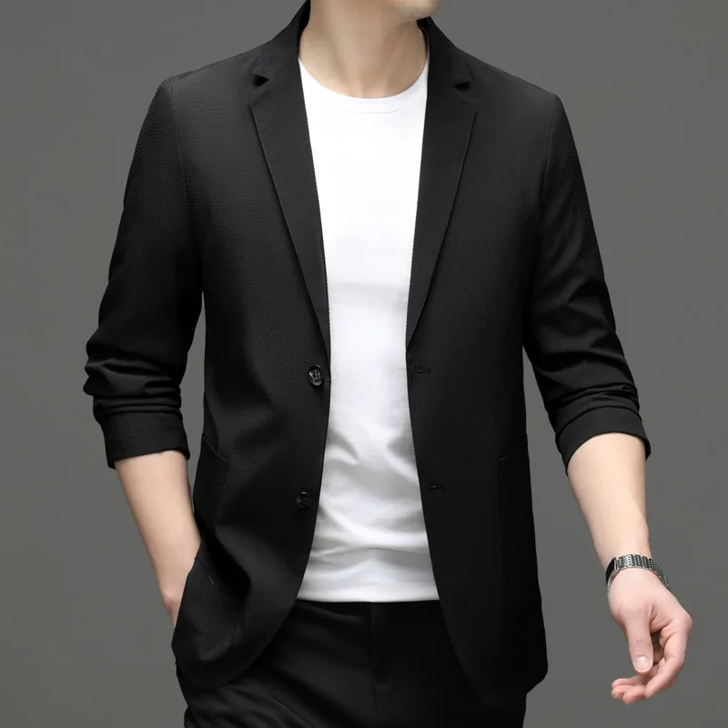 

5923 -2023 Men's fashion casual small suit male Korean 68 version of slim suit jacket solid color jacket