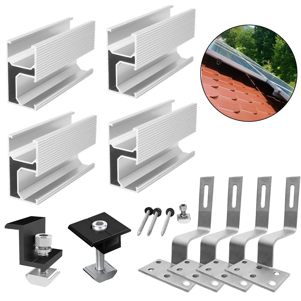 Solar Panel Rails Kit 20cm For 2pcs PV Module Solar Bracket Mounting Solar Rail Brick Roof Hook Middle/End Clamp 30mm/35mm/40mm
Solar Panel Rails Kit 20cm For 2pcs PV Module Solar Bracket Mounting Solar Rail Brick Roof Hook Middle/End Clamp 30mm/35mm/40mm