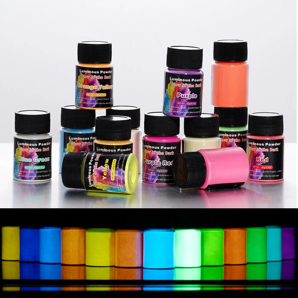 20g Long Lasting Bright Luminous Powder Glow In The Dark Epoxy Resin Pigments Water-Based Fluorescent Powder Jewelry Making 
20g Long Lasting Bright Luminous Powder Glow In The Dark Epoxy Resin Pigments Water-Based Fluorescent Powder Jewelry Making