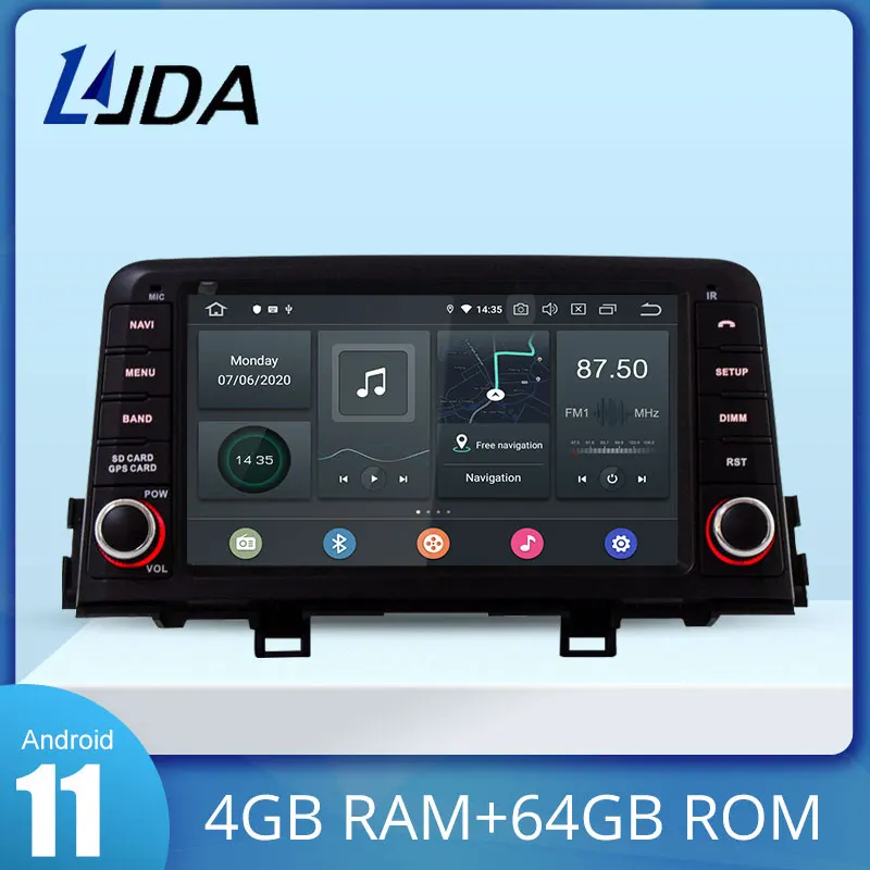 Автомобильный DVD-плеер LJDA Android 11 для KIA PICANTO MORNING 2017 2018 мультимедийная
