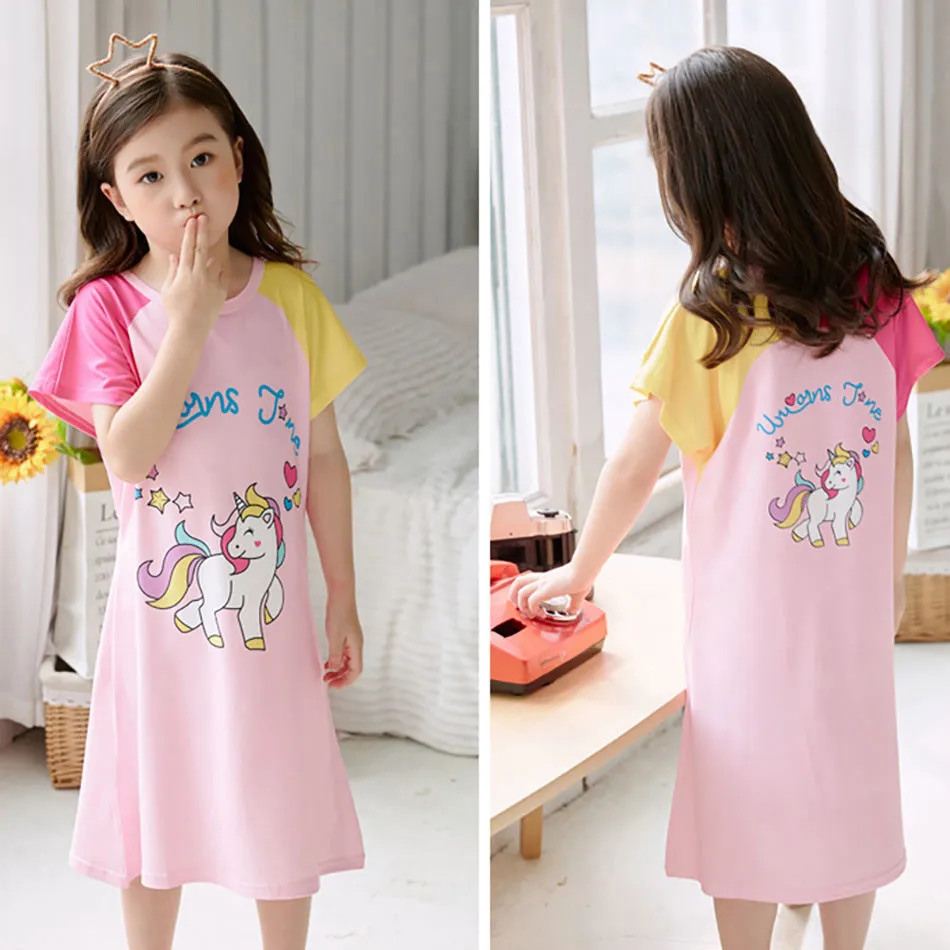 Cute and Comfortable Girls Nightgown Short-Sleeve Cartoon Print Kids Perfect Summer Sleep Dress Children Clothing Pajama Tops
Cute and Comfortable Girls Nightgown Short-Sleeve Cartoon Print Kids Perfect Summer Sleep Dress Children Clothing Pajama Tops