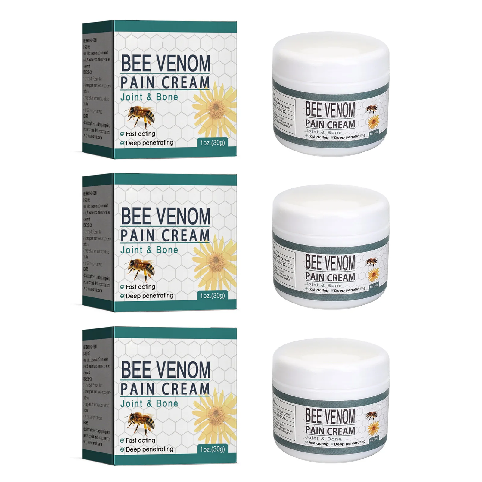 Bee Bone Cream 1.1 Oz Repairing Reduce Soreness Plant Extract Bee Cream Increased Joint Mobility for Hands
Bee Bone Cream 1.1 Oz Repairing Reduce Soreness Plant Extract Bee Cream Increased Joint Mobility for Hands
