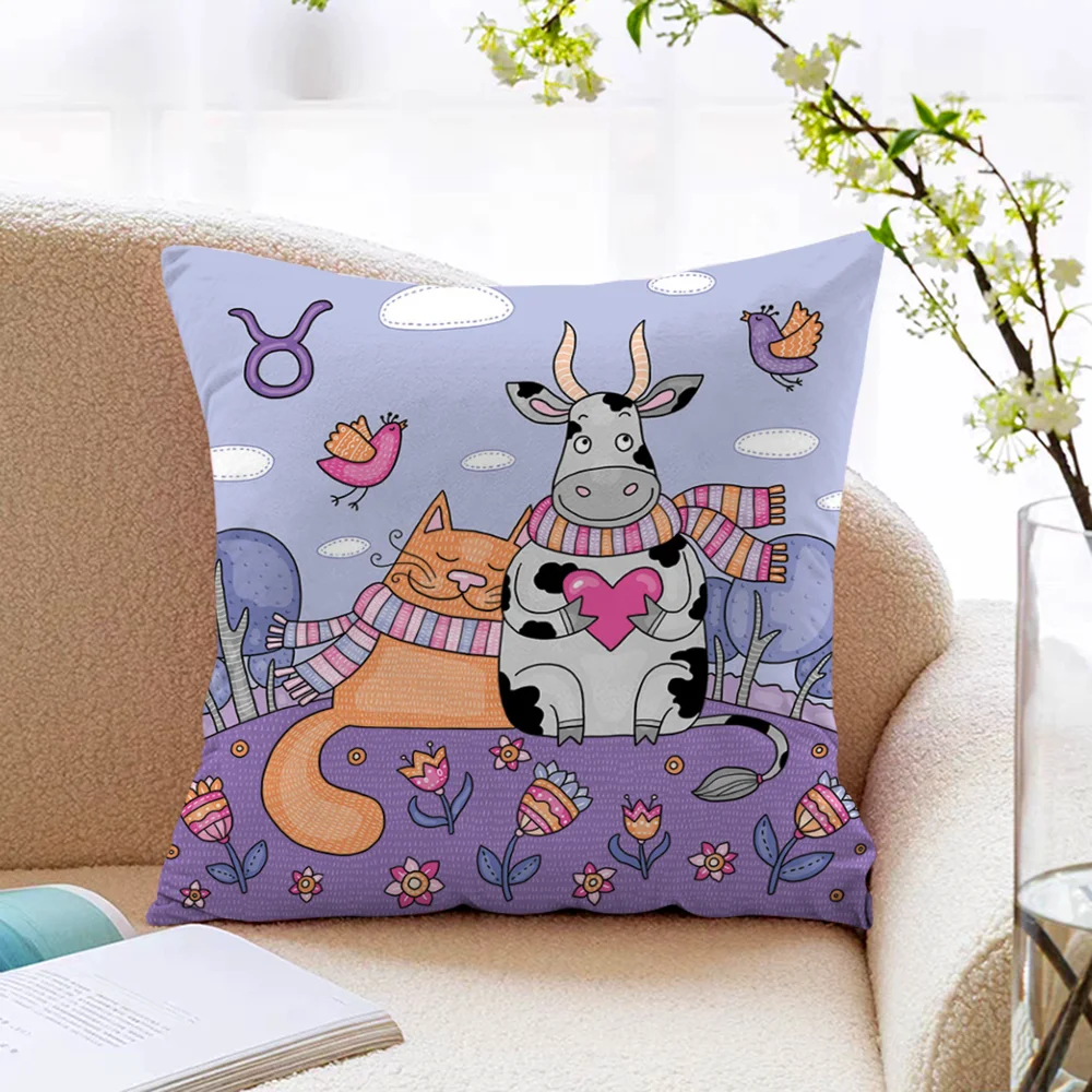 

Cats Pillowcase 45*45 Chair Cushion Cover 45x45cm Ornamental Pillows for Living Room Pillow Covers Decorative Pillowcases 40x40