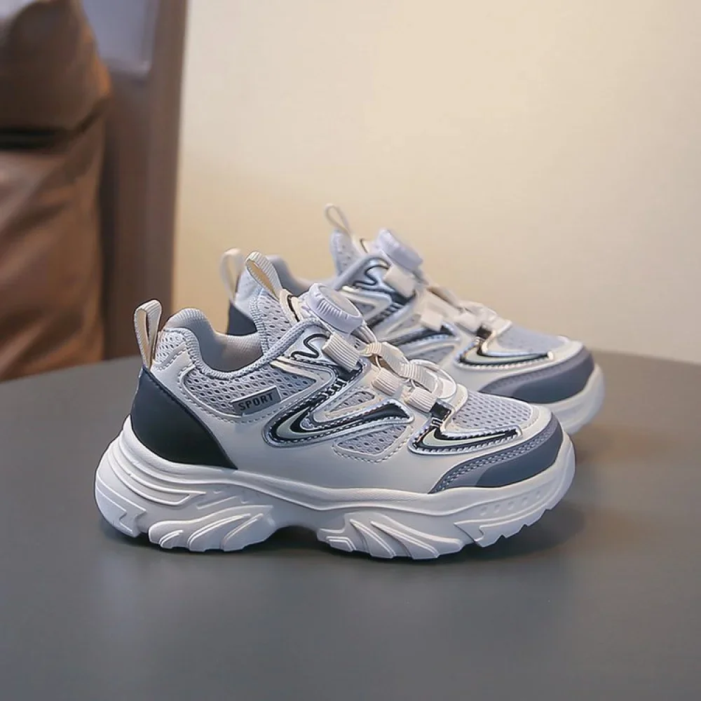 أحذية رياضية من الجلد الصناعي للأطفال موديل 2026، أحذية جري عصرية للمراهقين والأطفال، شبكية وقابلة للتنفس للأولاد والبنات أحذية رياضية من الجلد الصناعي للأطفال موديل 2026، أحذية جري عصرية للمراهقين والأطفال، شبكية وقابلة للتنفس للأولاد والبنات