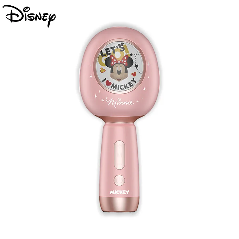 

Disney Mickey Minnie Handheld Wireless Bluetooth Microphone 3D Stereo Home Ktv Kara Ok TF Card Long Endurance Space Capsule Mic