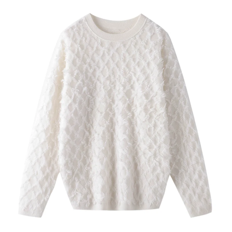 Women's Pullover Autumn/Winter 100% Cashmere Sweater Casual Solid Knitted Thick Tops Round Neck Tassel Ladies Clothes Blouse
Women's Pullover Autumn/Winter 100% Cashmere Sweater Casual Solid Knitted Thick Tops Round Neck Tassel Ladies Clothes Blouse