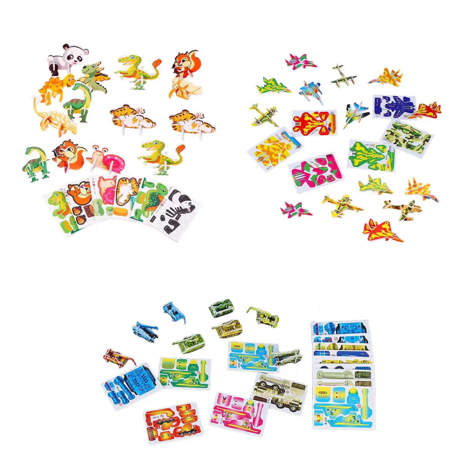 

3D Cartoon Puzzles Ages 3+ Preschool Smooth Surface and No Burrs Kids Toy