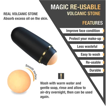 Volcanic Stone Facial Oil Roller