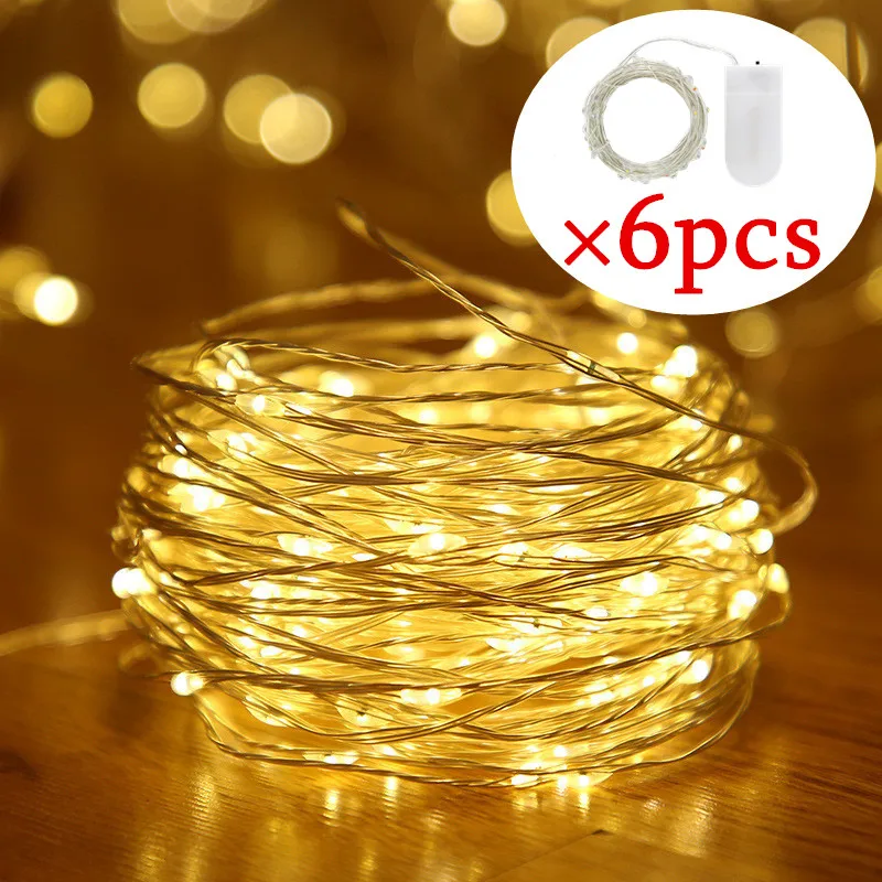 6PCS Garden Light LED Fairy Light Button Battery Operated Copper Wire Lamp for Wedding Xmas Garland Party Decor Lighting String
6PCS Garden Light LED Fairy Light Button Battery Operated Copper Wire Lamp for Wedding Xmas Garland Party Decor Lighting String