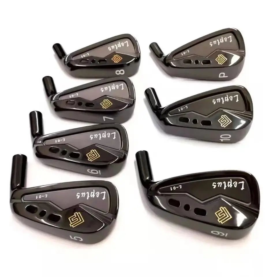 

New Black Golf Clubs P Leplus L 01 RH Forged Irons Set Men R/S Flex Steel or Graphite Shafts UPS DHL FEDEX