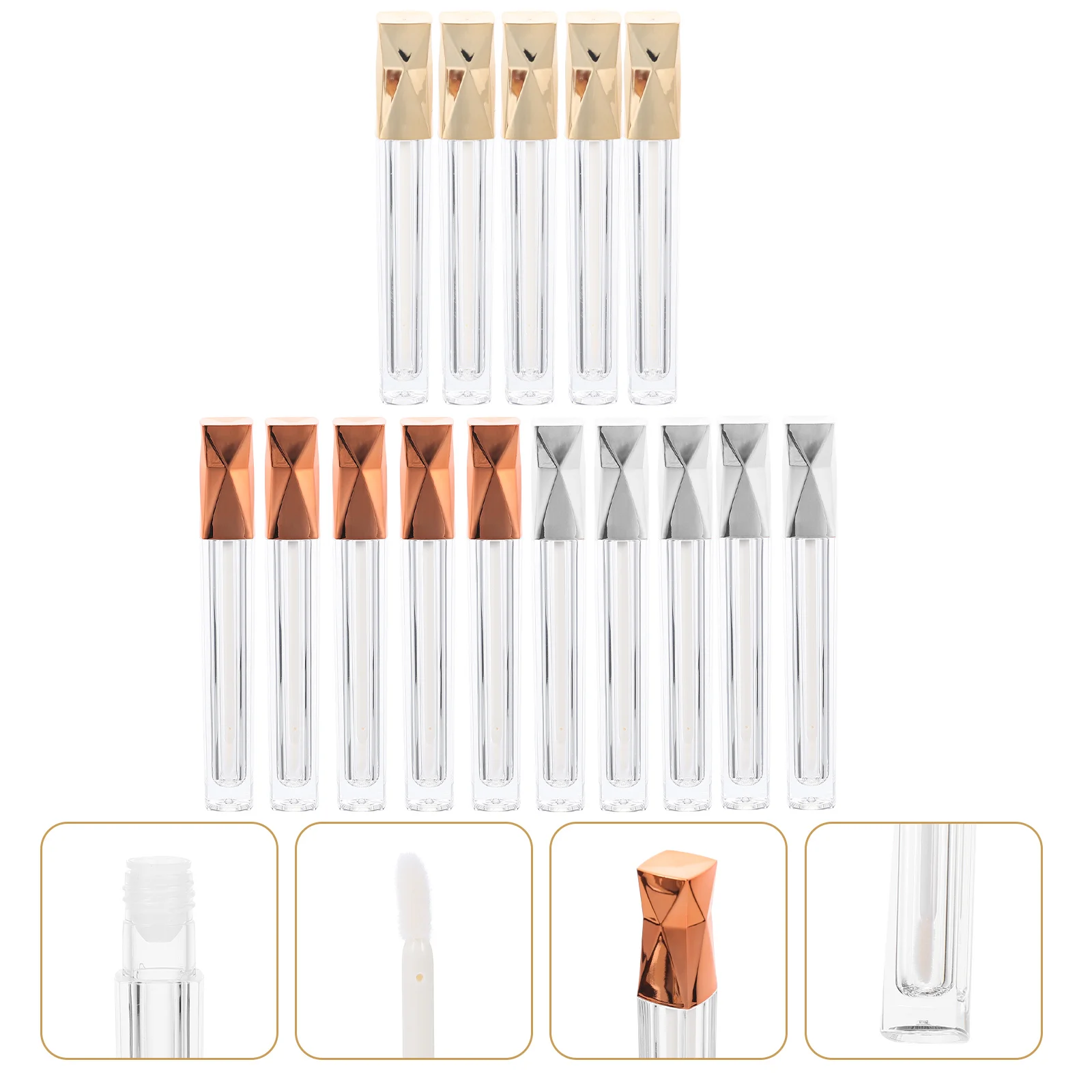 15 Pcs Lipstick Tube Gloss Container Gradient Color Tubes DIY Lip-glaze Bottles Containers Plastic Stuff Accessories
15 Pcs Lipstick Tube Gloss Container Gradient Color Tubes DIY Lip-glaze Bottles Containers Plastic Stuff Accessories