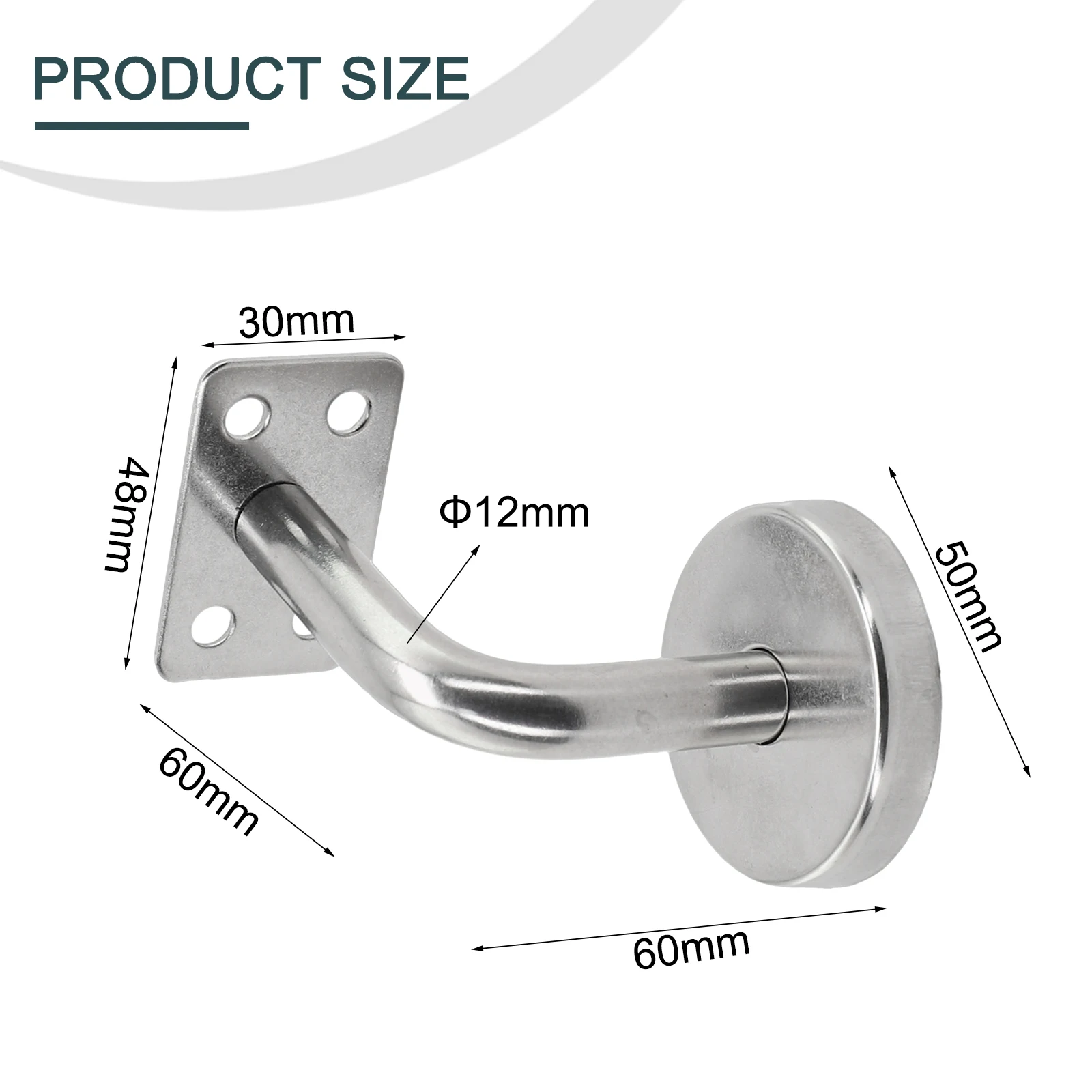 1pc Silver Handrail Bracket Bannister 90 Degrees Stainless Steel Wall Support Balustrade Stair Strong Handrail Support Hardware
1pc Silver Handrail Bracket Bannister 90 Degrees Stainless Steel Wall Support Balustrade Stair Strong Handrail Support Hardware