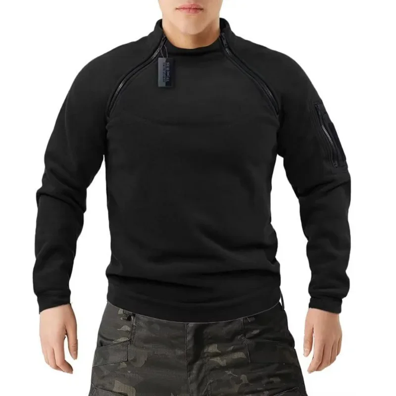 Tactical T-Shirt Men Thicken Side Zipper Fleece Winter New Casual Warm Solid Outdoor Sports Breathable Long Sleeve Pullover Tops
Tactical T-Shirt Men Thicken Side Zipper Fleece Winter New Casual Warm Solid Outdoor Sports Breathable Long Sleeve Pullover Tops