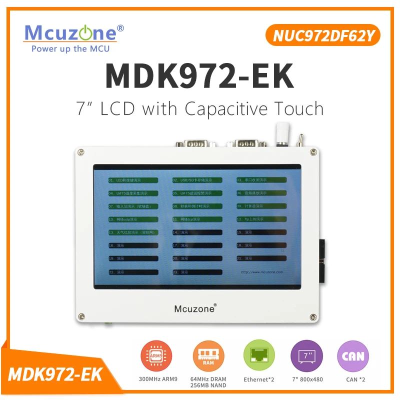 MDK972-EK_C70 NUC972 NUC970 64MB DDR2 16MB+256MB FLASH,LCDC, JPEG codec, 7" 1024*600 TFTLCD with CTP, QT GUI,usb wifi CAN
MDK972-EK_C70 NUC972 NUC970 64MB DDR2 16MB+256MB FLASH,LCDC, JPEG codec, 7" 1024*600 TFTLCD with CTP, QT GUI,usb wifi CAN