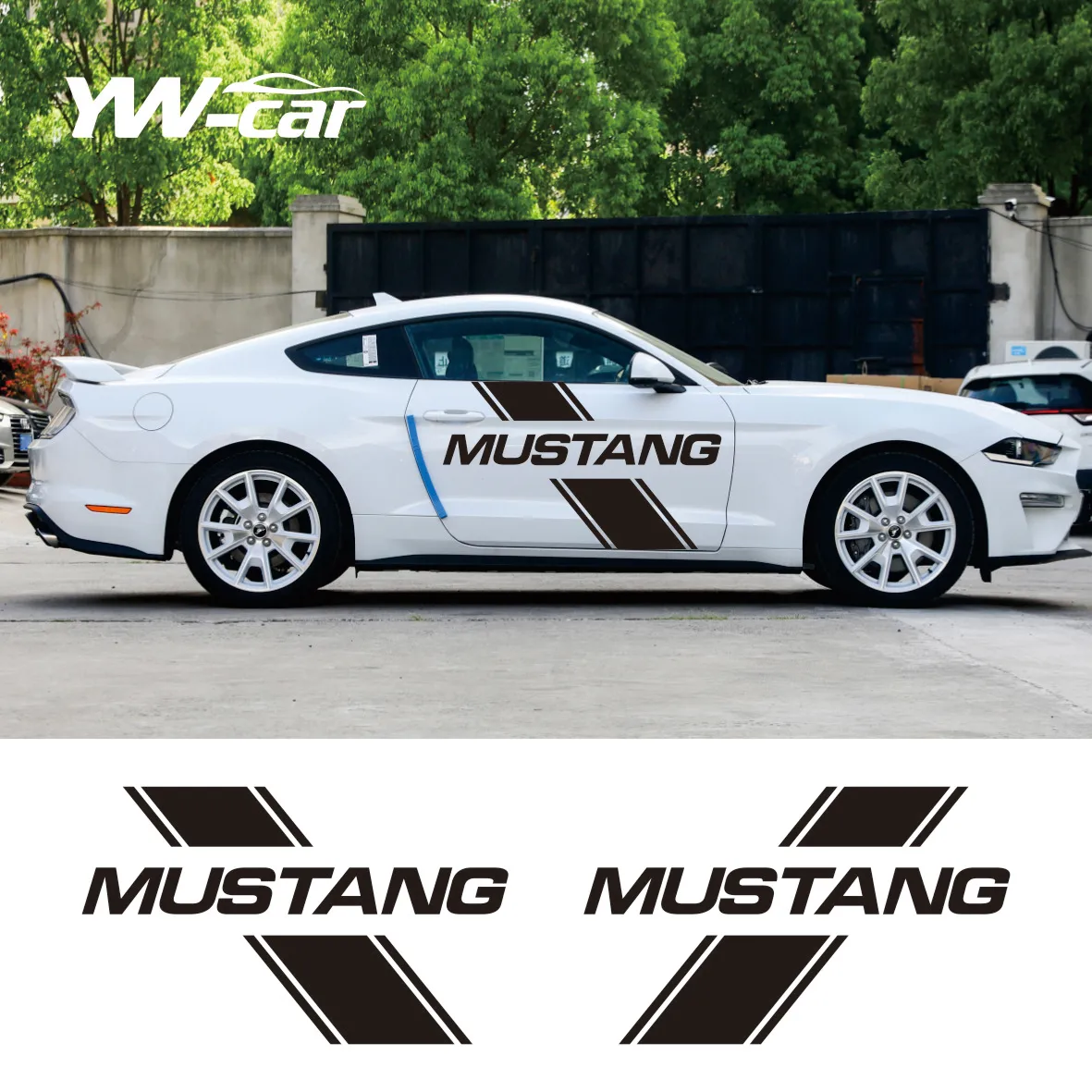 

Car Body Decal Heritage Edition Side Stripe Sticker For Ford Mustang Shelby GT500 2022 2015-On