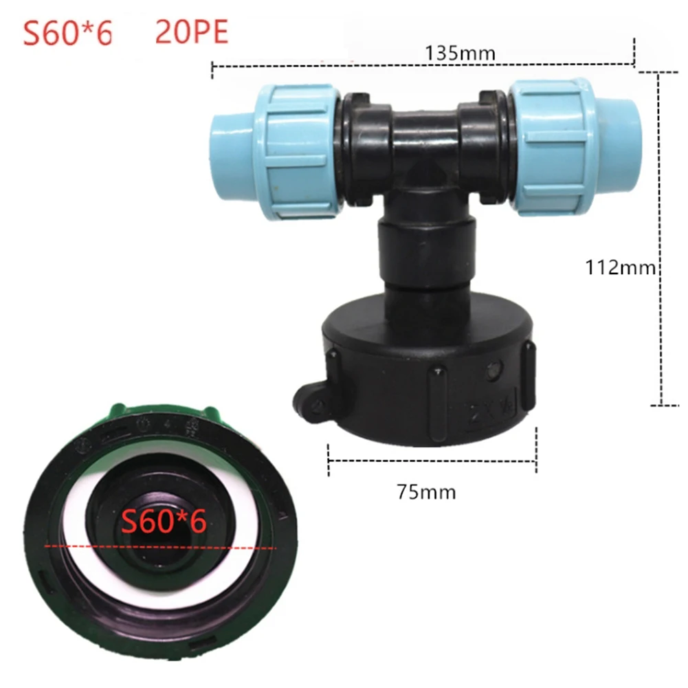 S60X6 IBC Tank Adapter Connector For 20/25/32mm Coarse Thread Garden Connector Tank Joint Fitting Water Tank Hose Connector
S60X6 IBC Tank Adapter Connector For 20/25/32mm Coarse Thread Garden Connector Tank Joint Fitting Water Tank Hose Connector