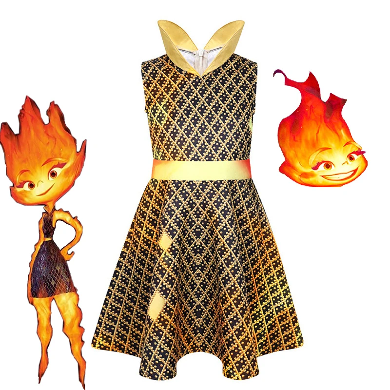 Elemental Amber Cosplay Costume Kids Girls Sleeveless Uniform Dress Mask Suit Halloween Carnival Birthday Party Outfits 
Elemental Amber Cosplay Costume Kids Girls Sleeveless Uniform Dress Mask Suit Halloween Carnival Birthday Party Outfits