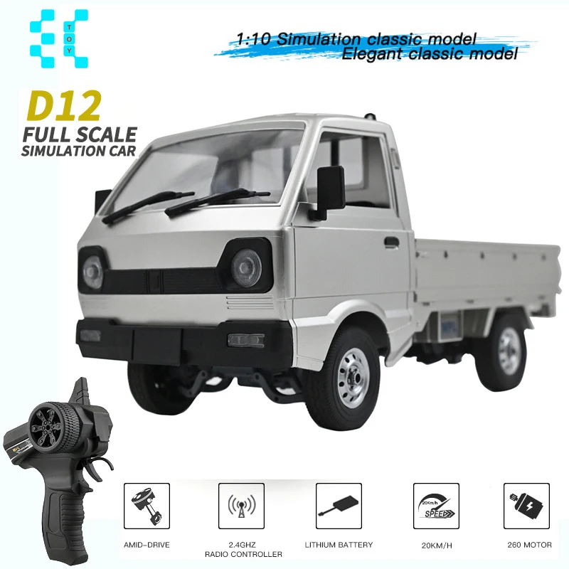 WPL D12 1:10 / 1:16 RC CAR Simulation Drift Climbing Truck LED Light Haul Cargo Remote Control Electric Toys For Children
WPL D12 1:10 / 1:16 RC CAR Simulation Drift Climbing Truck LED Light Haul Cargo Remote Control Electric Toys For Children