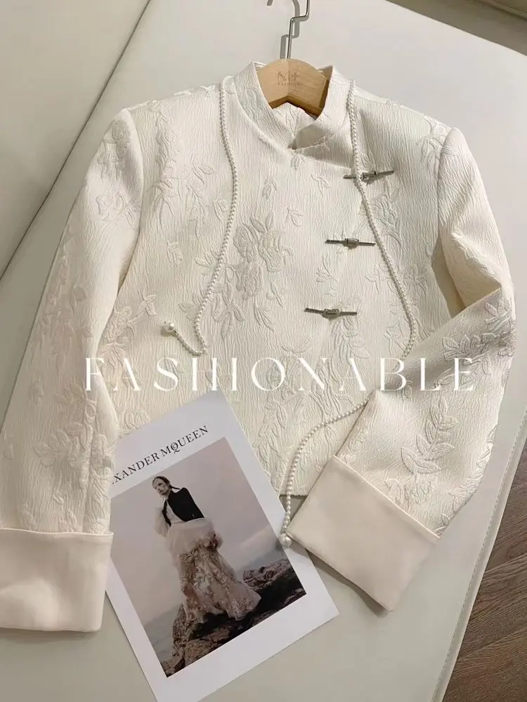 2024 spring new chinese style new oriental jacquard irregular minority design sense short style temperament coat women top
2024 spring new chinese style new oriental jacquard irregular minority design sense short style temperament coat women top