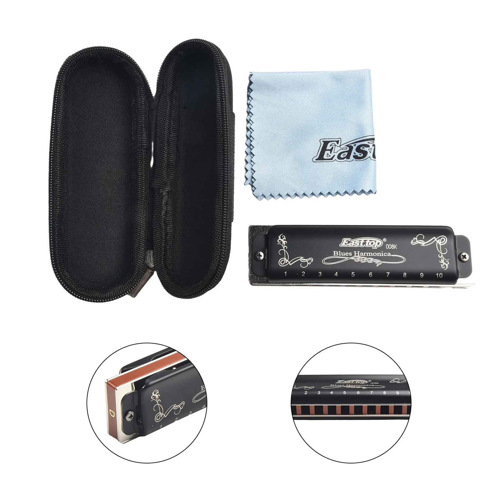 Easttop T008K Blues Harmonica Professional Grade Stainless Steel Screws Phosphor Bronze Reed Exquisite Gift Packaging
Easttop T008K Blues Harmonica Professional Grade Stainless Steel Screws Phosphor Bronze Reed Exquisite Gift Packaging