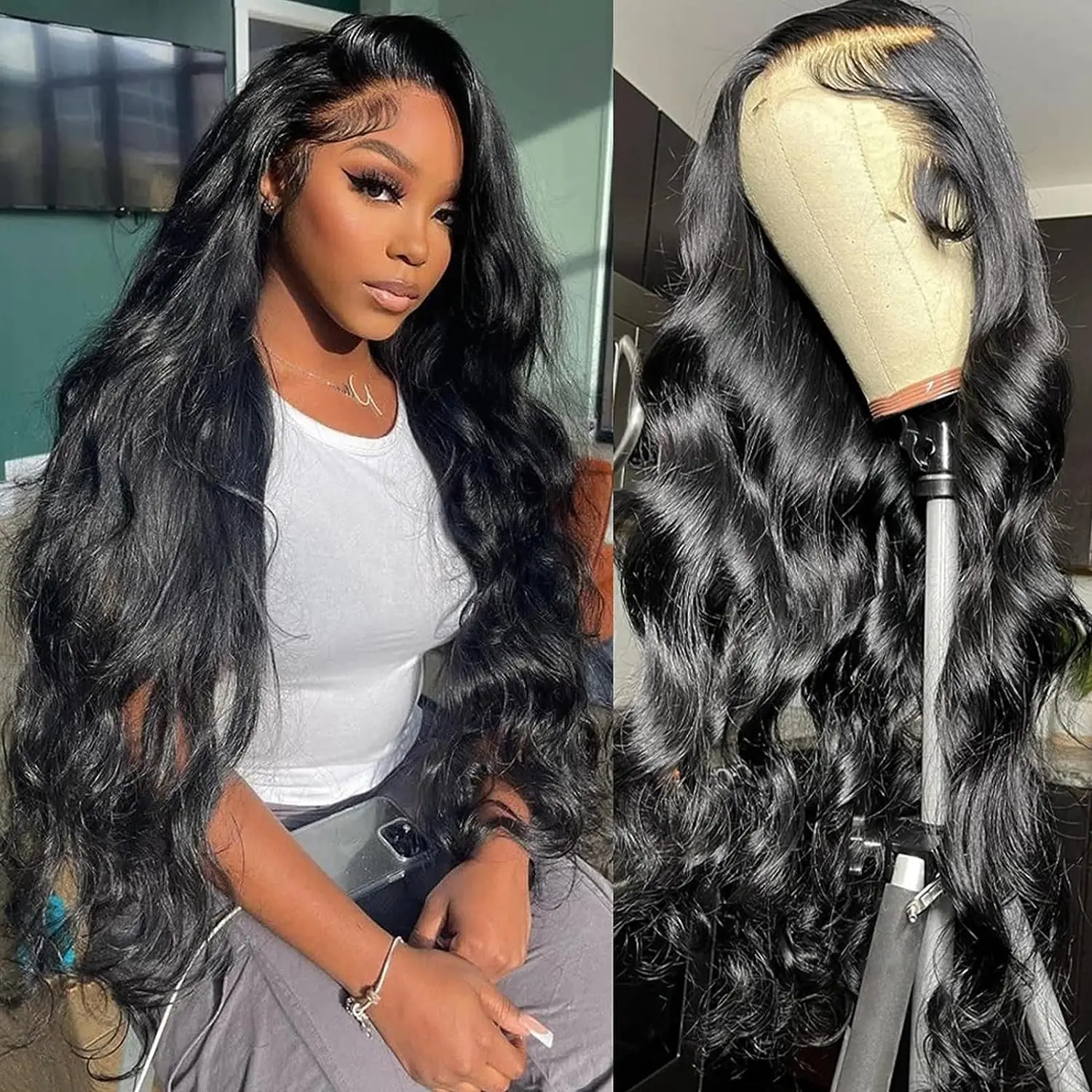 Glueless Body Wave HD Transparent Lace Front Wig Human Hair Brazilian 13x4 13x6 Wig Pre Plucked 4x4 Lace Closure Wigs For Women
Glueless Body Wave HD Transparent Lace Front Wig Human Hair Brazilian 13x4 13x6 Wig Pre Plucked 4x4 Lace Closure Wigs For Women