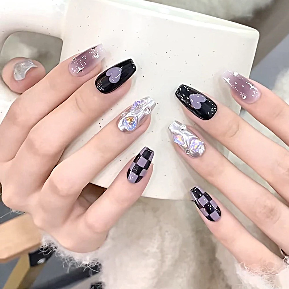 2024 Miniso Y2K Black Purple Fantasy Sweetheart Magic Mirror Checkerboard Rhinestone Blush Wear Nail Ins Spicy Girl Jewelry Gift
2024 Miniso Y2K Black Purple Fantasy Sweetheart Magic Mirror Checkerboard Rhinestone Blush Wear Nail Ins Spicy Girl Jewelry Gift
