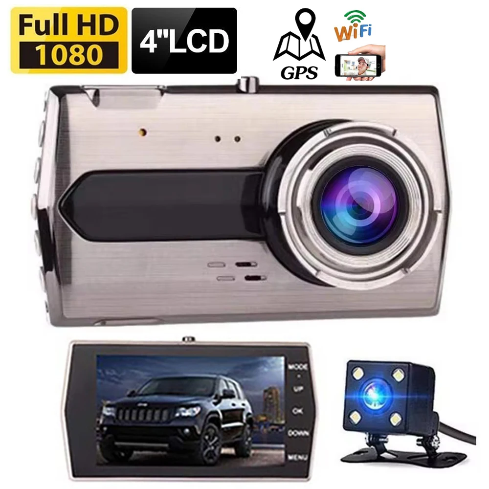 Car DVR WiFi GPS Dash Cam 1080P HD Drive Video Recorder Night Vision Auto Dashcam Front Rear View Car Camera Vehicle Black Box
Car DVR WiFi GPS Dash Cam 1080P HD Drive Video Recorder Night Vision Auto Dashcam Front Rear View Car Camera Vehicle Black Box