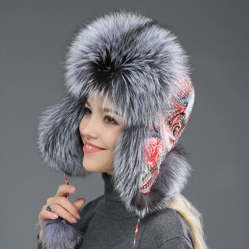 Fox Fur Lei Feng Hat Women's Winter Ear Protector Cap Female Thickened Outdoor Windproof Skiing Hat Fashion Warm Winter Caps
Fox Fur Lei Feng Hat Women's Winter Ear Protector Cap Female Thickened Outdoor Windproof Skiing Hat Fashion Warm Winter Caps