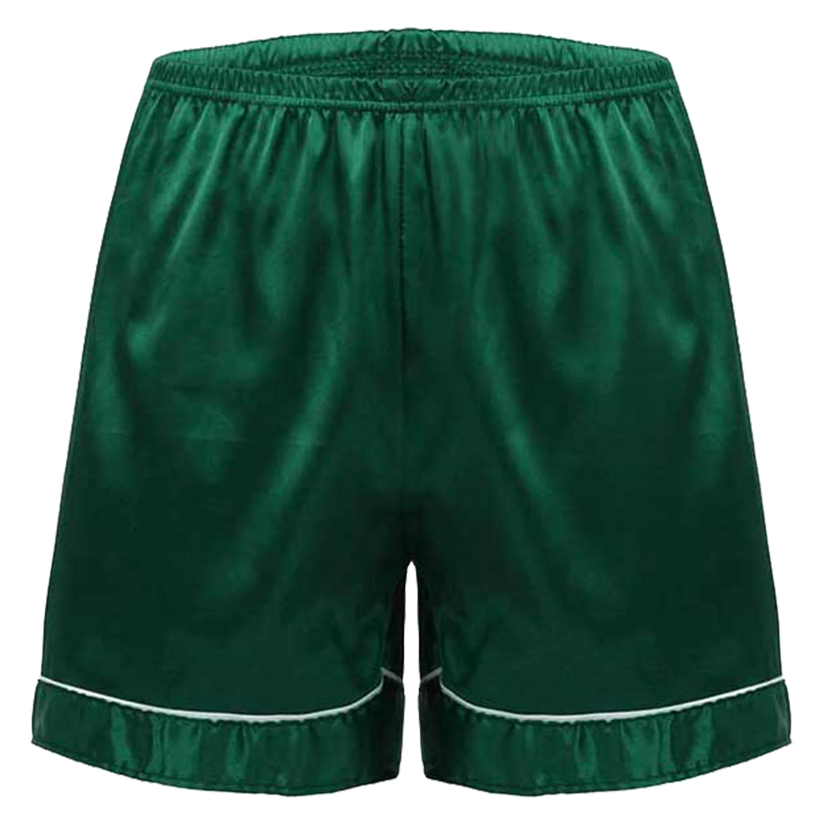 

Mens Sleepwear Boxer Shorts Silky Satin Pajamas Elastic Waistband Shorts for Home Loungewear Homewear