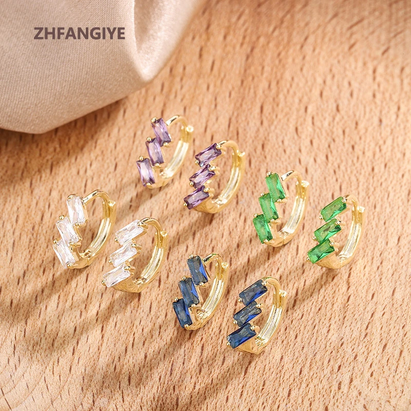 ZHFANGIYE Colorful Earrings for Women 925 Silver Jewelry Accessories with Zircon Gemstone Wedding Promise Party Gift Wholesale
ZHFANGIYE Colorful Earrings for Women 925 Silver Jewelry Accessories with Zircon Gemstone Wedding Promise Party Gift Wholesale