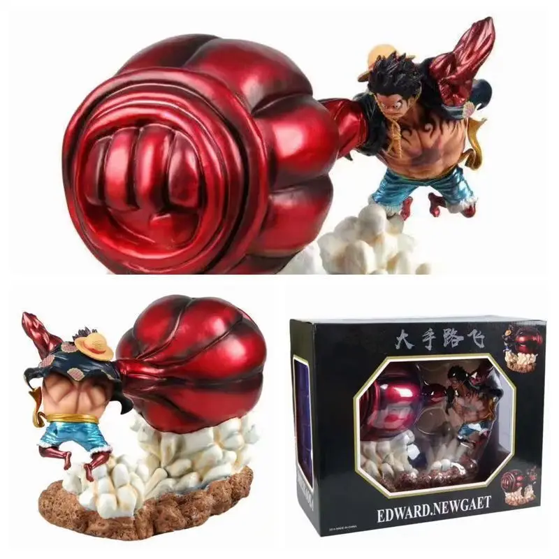 

Anime Peripheral ONE PIECE Monkey D Luffy Fourth Gear Luffy Battle Scene Statue PVC Action Figure Collectible Model Toy Boxed