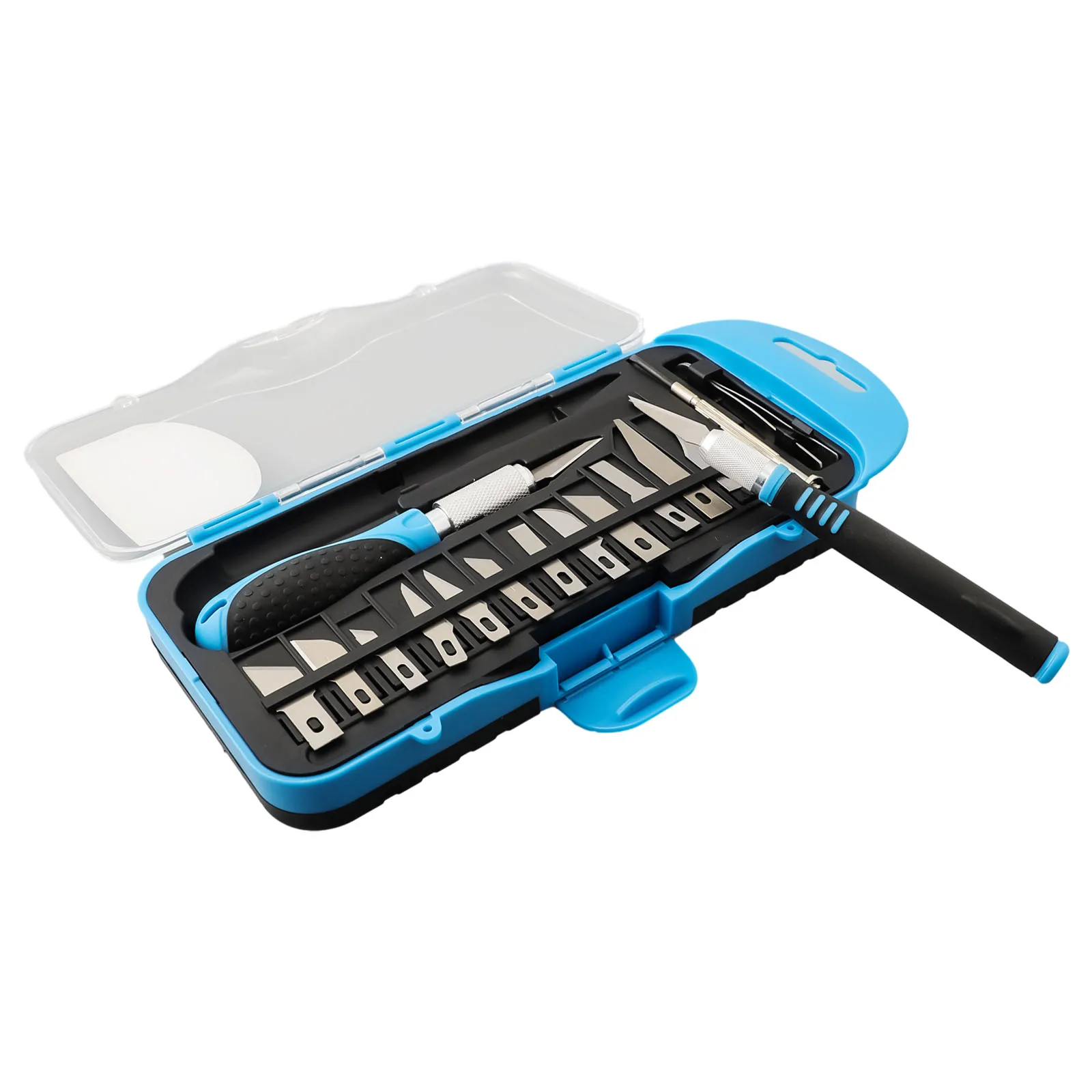 16pcs Craft Cutter Precision Cutting Blades Tweezers Slotted Screwdriver Handle 24.3*10.7*4.3cm For Art Carving Manual Tools Kit
16pcs Craft Cutter Precision Cutting Blades Tweezers Slotted Screwdriver Handle 24.3*10.7*4.3cm For Art Carving Manual Tools Kit
