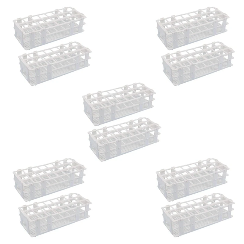 10Pcs Plastic Test Tube Rack 24 Holes Lab Test Tube Rack Holder For 25Mm Test Tubes, Detachable, White
10Pcs Plastic Test Tube Rack 24 Holes Lab Test Tube Rack Holder For 25Mm Test Tubes, Detachable, White