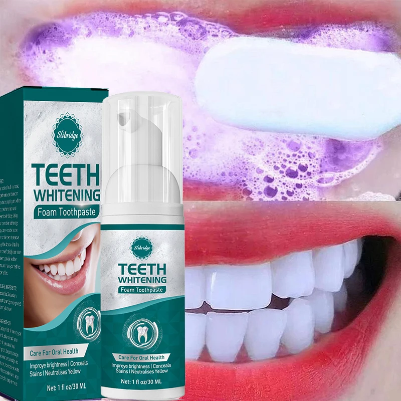 

Teeth whitening foam Quickly whiten teeth Remove tooth stains Get rid of plaque Clean teeth