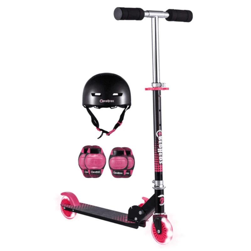 Wheel Light up Wheel Girls Scooter with Matching Abs Helmet and Protective Gear - Pink and Black
Wheel Light up Wheel Girls Scooter with Matching Abs Helmet and Protective Gear - Pink and Black