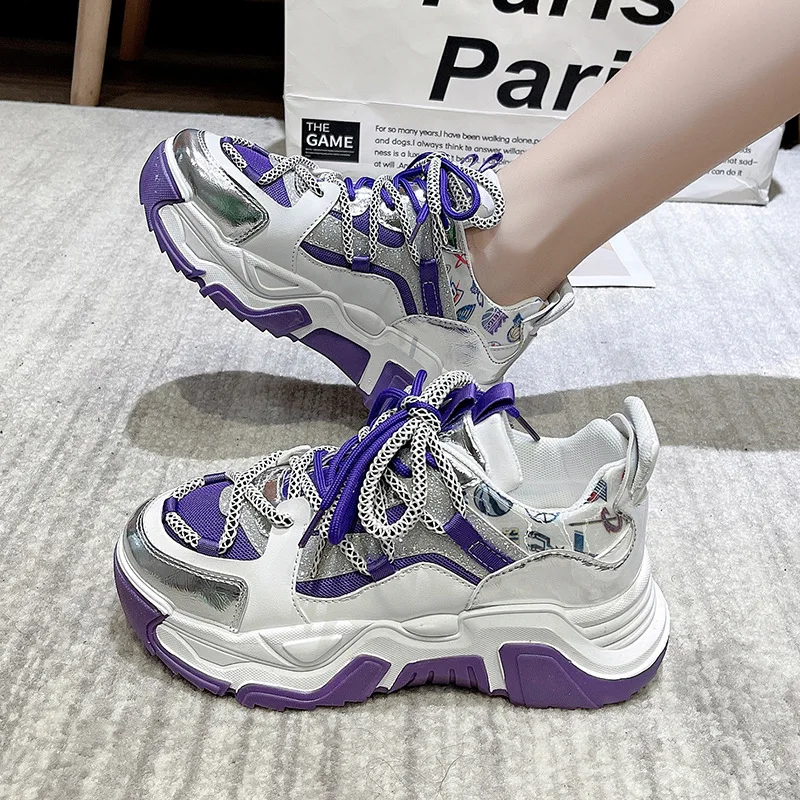 Sports Shoes Women's New Style Breathable Leisure Thick Soled High Rise Muffin Shoes Fashion Running Shoes Women Chunky Sneakers
Sports Shoes Women's New Style Breathable Leisure Thick Soled High Rise Muffin Shoes Fashion Running Shoes Women Chunky Sneakers