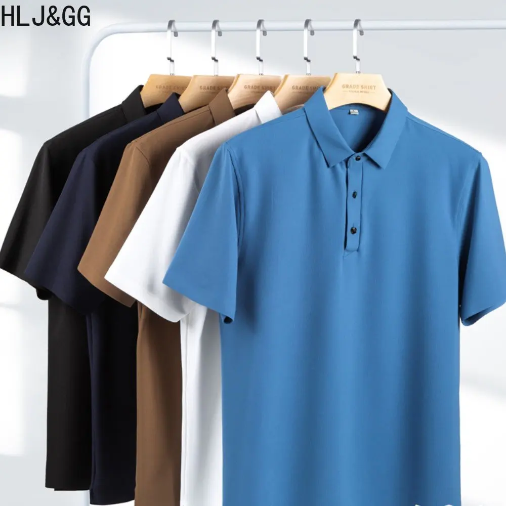 HLJ&GG summer man solid color polo shirts 2023 new Classic Short Sleeve Tee Breathable Cooling Quick Dry Polos Men Golf T-shirt 
HLJ&GG summer man solid color polo shirts 2023 new Classic Short Sleeve Tee Breathable Cooling Quick Dry Polos Men Golf T-shirt