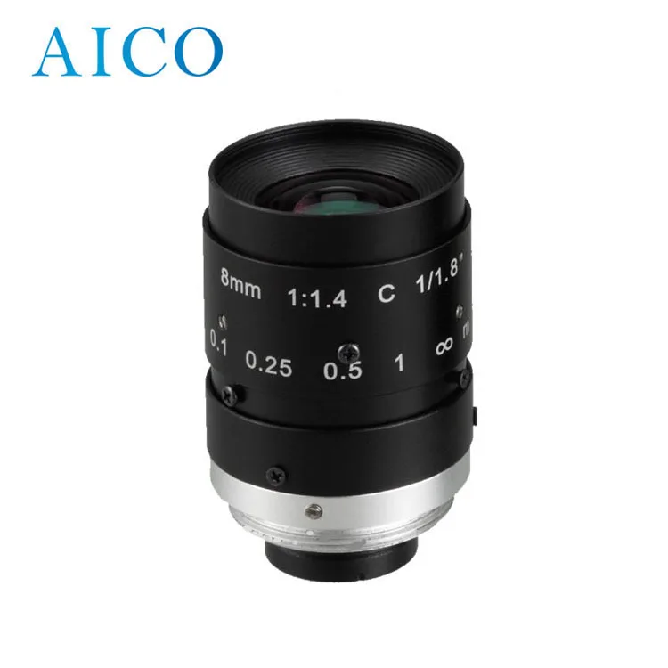 

8.0mm 1/1.8" 1:1.4 Manual Iris 5mp Focal Length 8mm C-mount Industrial Fa Vision Cctv Lente Lens For Machine System Camera