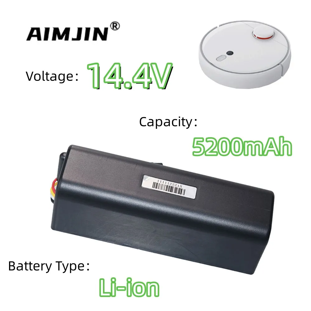 14.4V 5200mAh robot vacuum cleaner battery replacement suitable for Roborock S55 S60 S65 S50 S51 S5 MAX S6 batteries
14.4V 5200mAh robot vacuum cleaner battery replacement suitable for Roborock S55 S60 S65 S50 S51 S5 MAX S6 batteries
