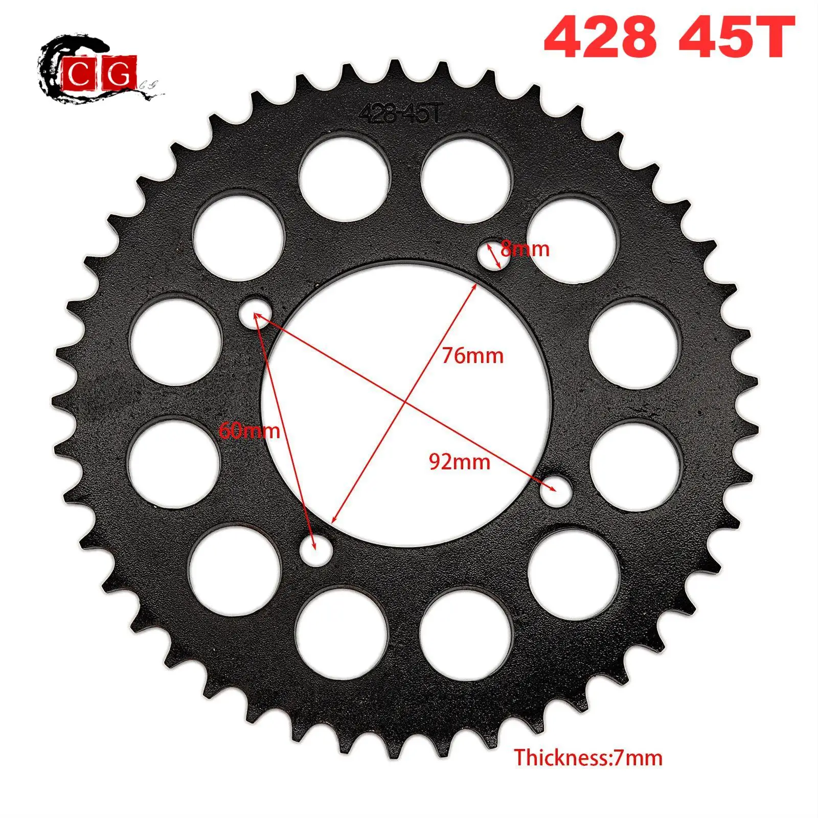 428 45T Tooth 76mm Rear Chain Sprocket For Chinese ATV Quad Pit Dirt Bike Motorcycle Motor Moped
428 45T Tooth 76mm Rear Chain Sprocket For Chinese ATV Quad Pit Dirt Bike Motorcycle Motor Moped