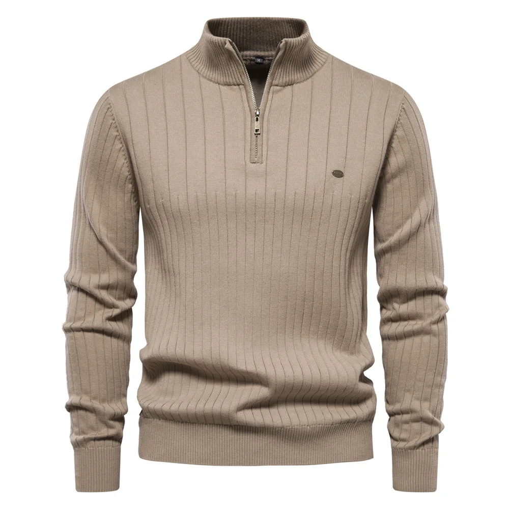 Autumn and Winter New European Size Stand Collar Men's Sweater Half Zipper Solid Color Sweater Quality Men's Clothing Pullover
Autumn and Winter New European Size Stand Collar Men's Sweater Half Zipper Solid Color Sweater Quality Men's Clothing Pullover