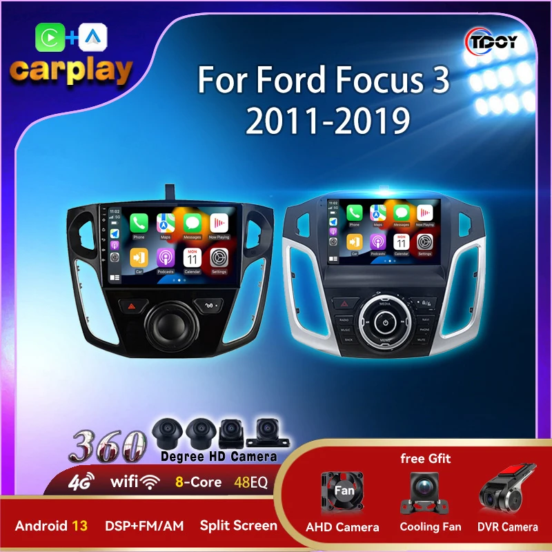 

Автомагнитола на Android, автомобильная аудиосистема на Android 13 для Ford Focus 3 2011-2019, 2Din, радио, 8 ядер, Wi-Fi, gps, автомобильная стереосистема с сабвуфером, Bluetooth