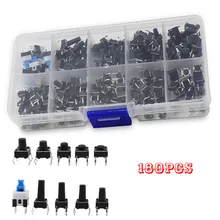 180Pcs Push Copper Set Assorted Kit Momentary Tactile Switch Micro-trigger High Precision Micro Tact Button Switch
180Pcs Push Copper Set Assorted Kit Momentary Tactile Switch Micro-trigger High Precision Micro Tact Button Switch