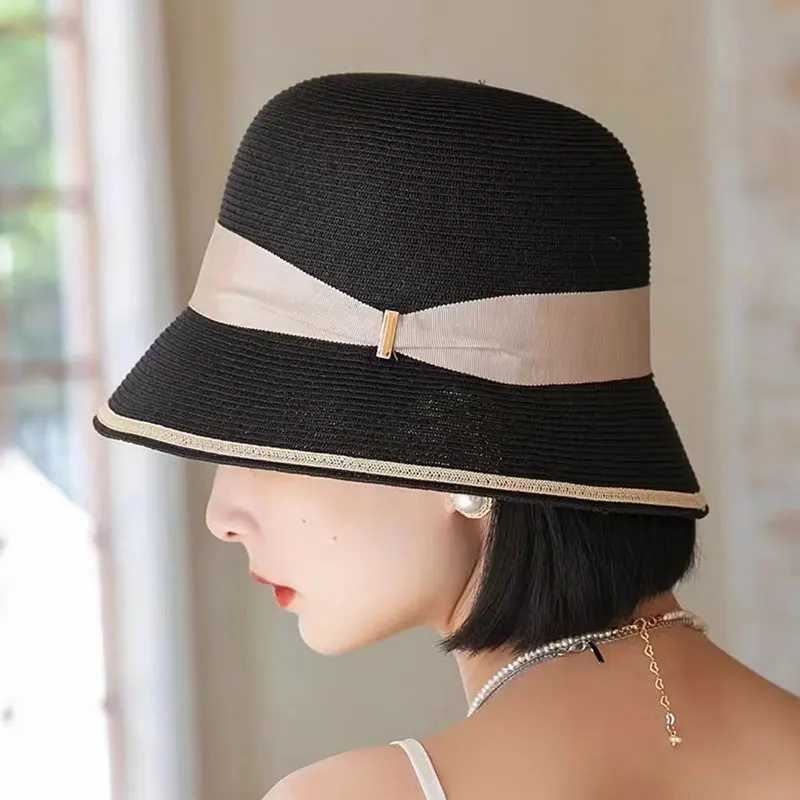 New Vintage Handwoven Fisherman Bucket Sun Hats For Women Beach Hat Fashion Wide Brim French Elegant Fedora Hat
New Vintage Handwoven Fisherman Bucket Sun Hats For Women Beach Hat Fashion Wide Brim French Elegant Fedora Hat