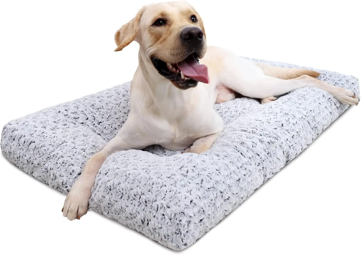 

Washable Dog Bed Deluxe Plush Dog Crate Beds Fulffy Comfy Kennel Pad Anti-Slip Pet Sleeping Mat for Large, Jumbo,Dogs Breeds